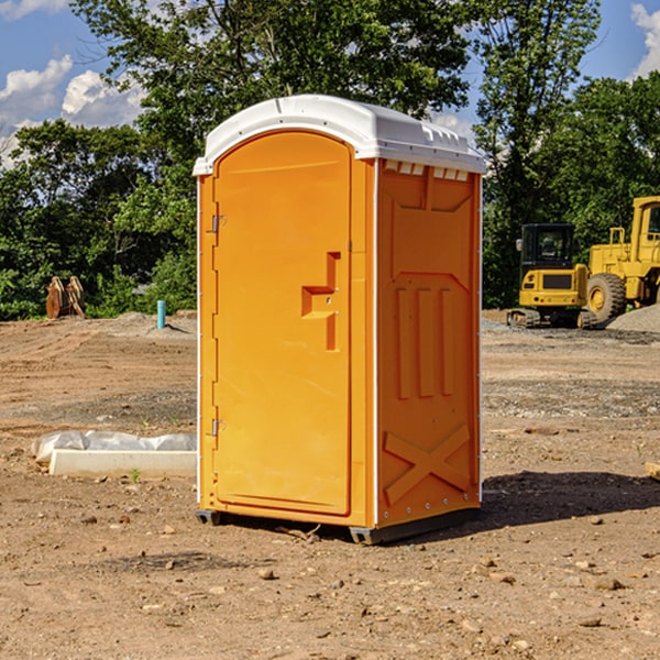 how often are the portable restrooms cleaned and serviced during a rental period in New Trier IL